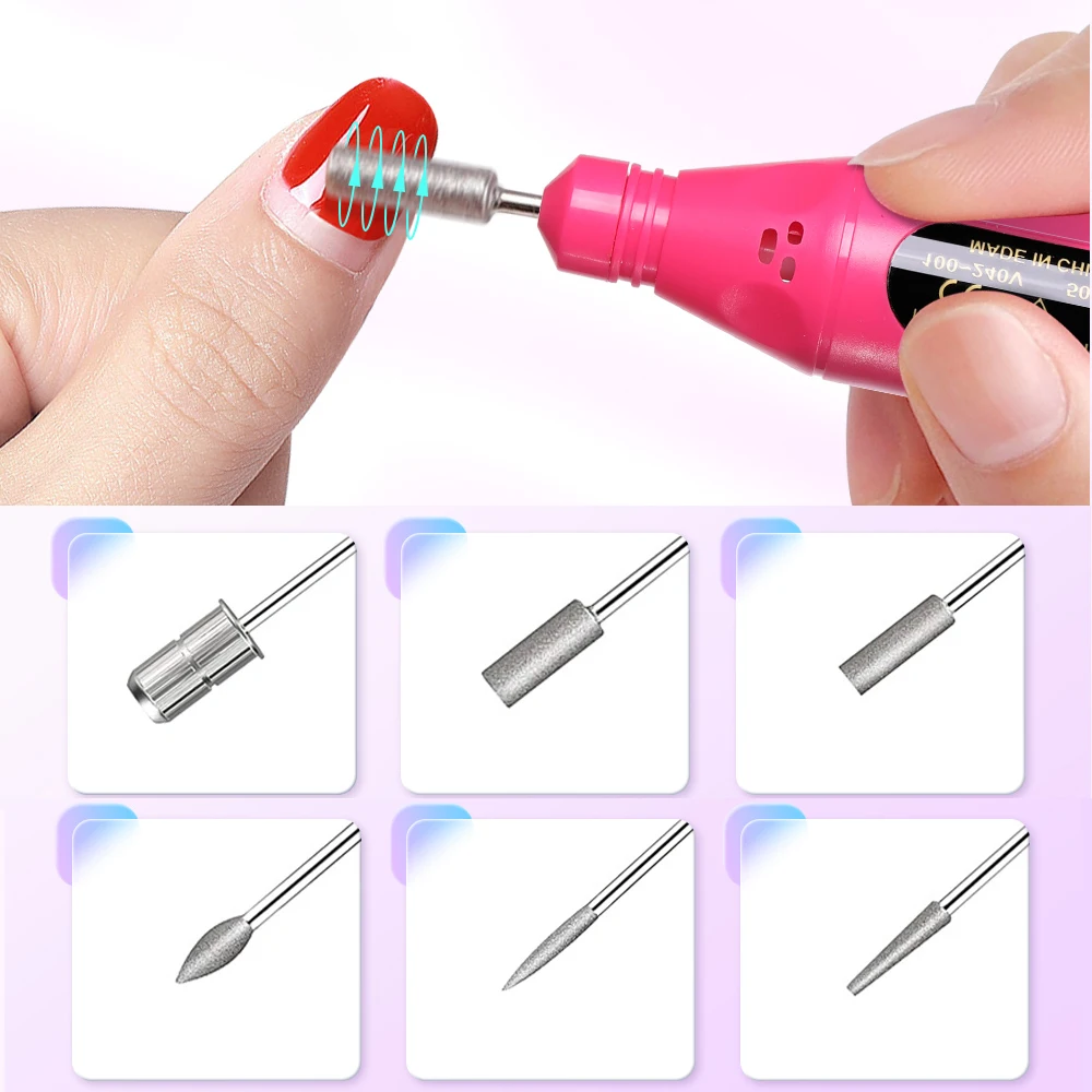 CNHIDS Handheld Electric Nail Drill Machine Set Pedicure Polishing Equipment Manicure Nail Polishing Tool Home Use Machine