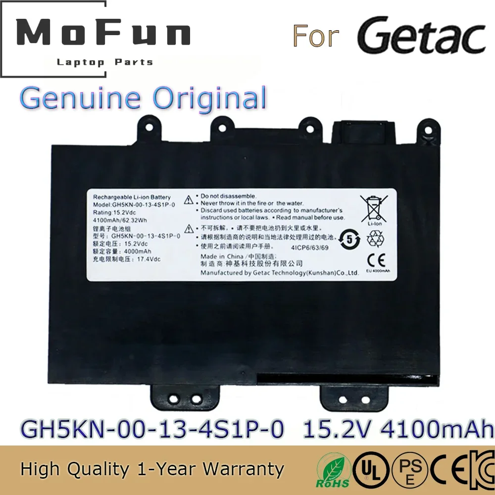 

Brand New Original GH5KN-00-13-4S1P-0 15.2V 4100mAh Laptop Battery for Getac Mechrevo Z1 i7 7700HQ GTX1060 4ICP6/63/69 etc.