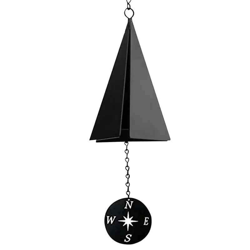 GTBL Compass Wind Chime Iron Triangle Wind Chime Pendant Decoration Durable Easy Install Easy To Use