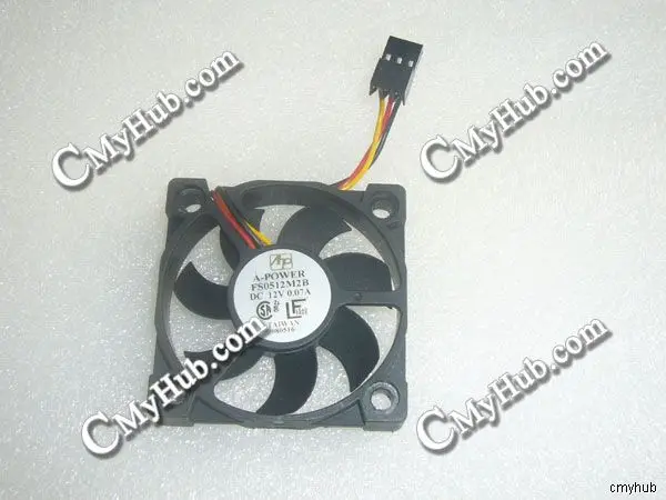 For A-Power FS0512M2B DC12V 0.07A 5010 5CM 50MM 50X50X10MM 3pin Cooling Fan FS0512M2B