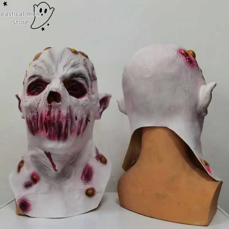 

Zombie Mask Creepy Halloween Props Scary Realistic Face Mask Adult Party Cosplay Costume Props Horror Zombie Masks