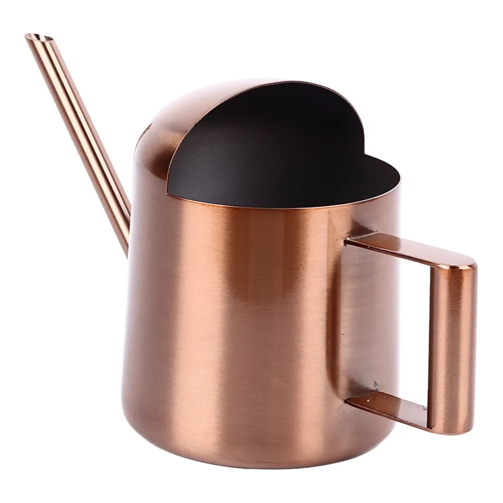 300ml Watering Can Bronze Long Spout Plant Watering Can Stainless Steel Semi Open Flower Watering Pot For Succulents