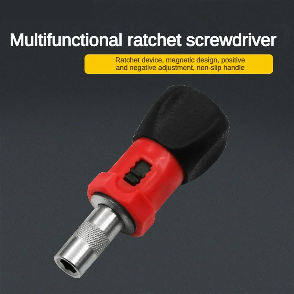 Mini Ratchet Screw Ratchet Device Magnetic Screwdriver Positive And Negative Regulation 180° Rotation Comfortable In Hand Mini