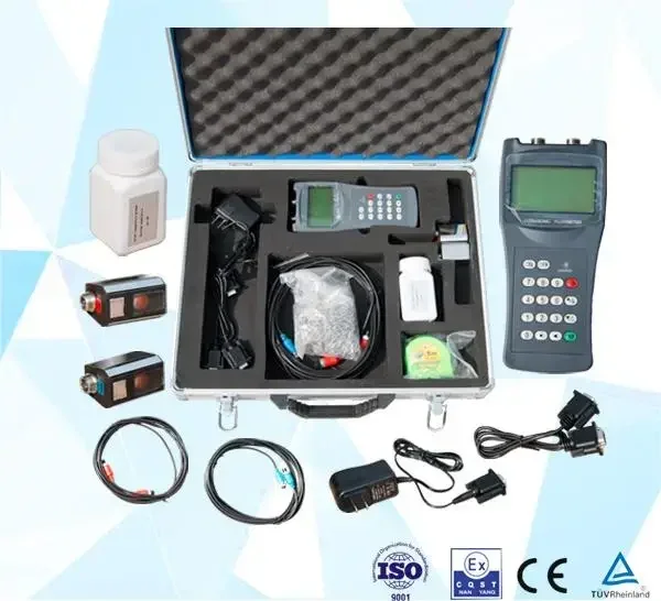 PVC Stainless Steel Pipe Ultrasonic Flow Meter DN15-6000 Handheld Portable Ultrasound Flowmeter