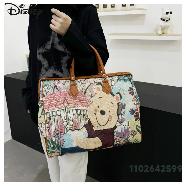 Disney New Business Travel Bag Fashionable High Quality Portable Luggage Bag Cartoon Large Capacity Multi Functional Storage Bag