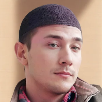 חדש גברים מוסלמים תפילה כובעים יוניסקס סרוג כובע כובע islam inidia כובעי מוסולמן הערבי גברים גברים ערבי כובע ערבי