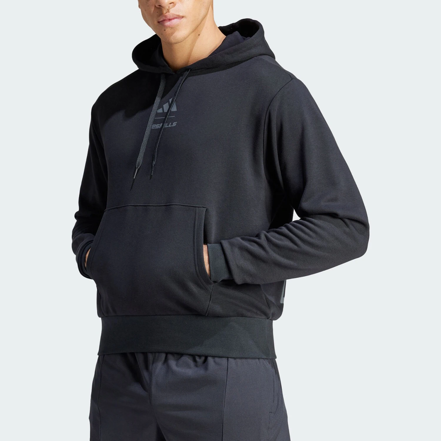 

Adidas подлинная весенняя мужская повседневная спортивная толстовка с капюшоном на шнурке IX7981