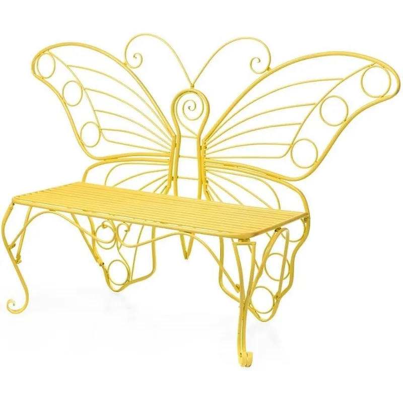 

Weatherproof Butterfly Outdoor Bench | Holds Up to 300 lbs | Garden Patio Porch Park Deck | Metal