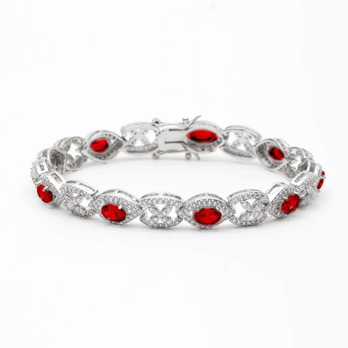 

STB10 Sparkling Cubic Zirconia Floral Crystal Allure Zircon Flower Bracelets with Adjustable Slide Bead For Women SmartBuy