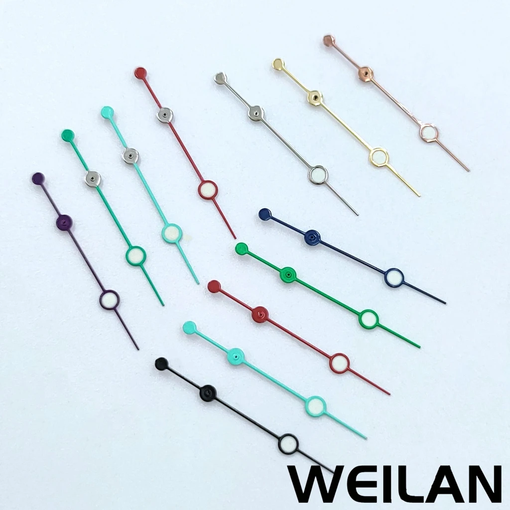 NH35 NH36 7S26 7S36 4R35 4R36 Movements 12.5mm Silver Black Green Blue Red Purple Watch Single Second Hands Hands