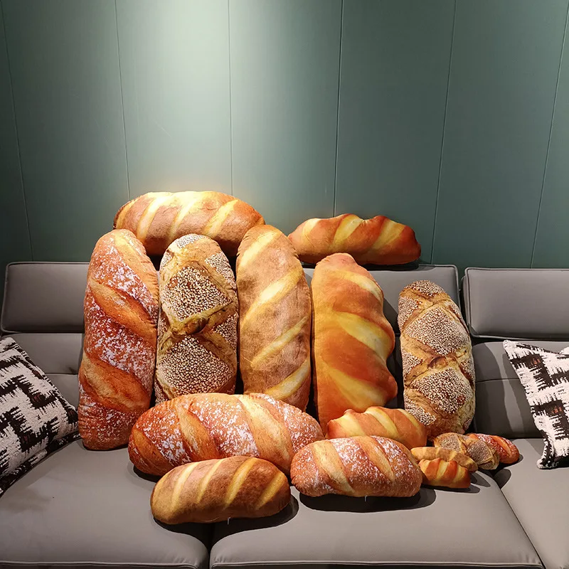 65cm nowa poduszka imitacja Kawaii duży chleb pluszowa poduszka lalka miękka śliczna poduszka w kształcie jedzenia zabawki urodziny prezent na boże narodzenie
