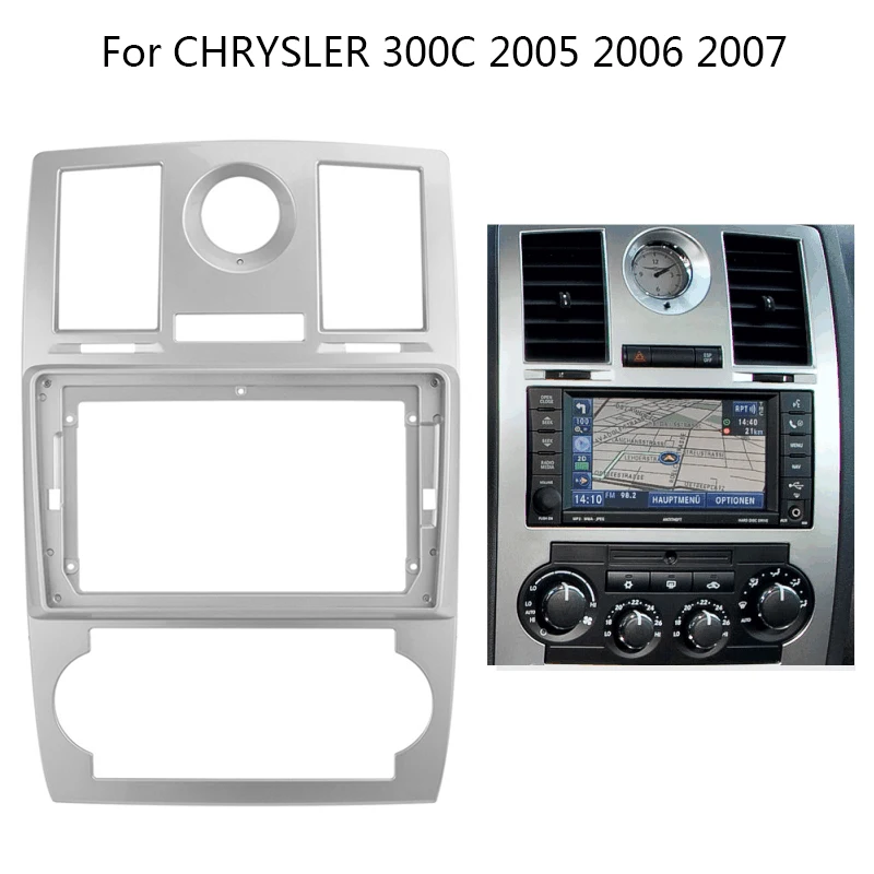 9 Inch Android Car Radio Frame Kit For CHRYSLER 300C 2005 - 2007 Auto Stereo Center Console Holder Fascia Trim Bezel Faceplate