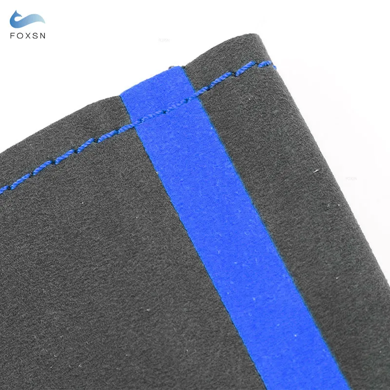 Car Steering Wheel Cover Suede Leather Trim Blue Strip Threads For Opel Zafira A 1999-2005 Buick Sail Opel Astra G H 1998-2007