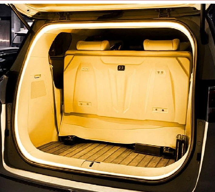 Bande lumineuse LED Flexible en Silicone pour coffre de voiture, avec capteur marche/arrêt automatique et Mode de débit d'eau, éclairage de coffre de véhicule 12V