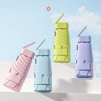 1Pc Mini Sun Umbrella Pocket Rain Umbrella Vinyl Folding UV Ultraviolet Protection Sun Shade Pocket Parasol Capsule