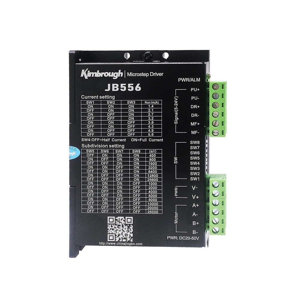 Stepper Motor Driver DC20-50V 1.4-5.6A 1-128microstep JB556 Suitable for 42-60mm 2phase stepper motor