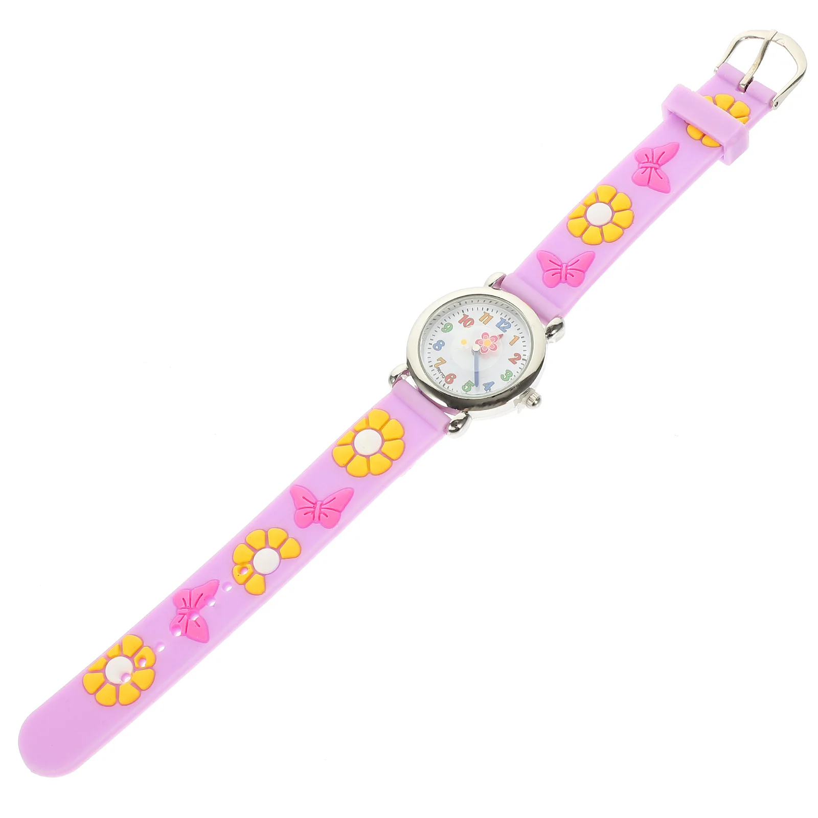 

Children Watch Lovely Flower Pattern Clear Dial Kids Adjustable Cartoon Timepiece For Girls Birthday Christmas