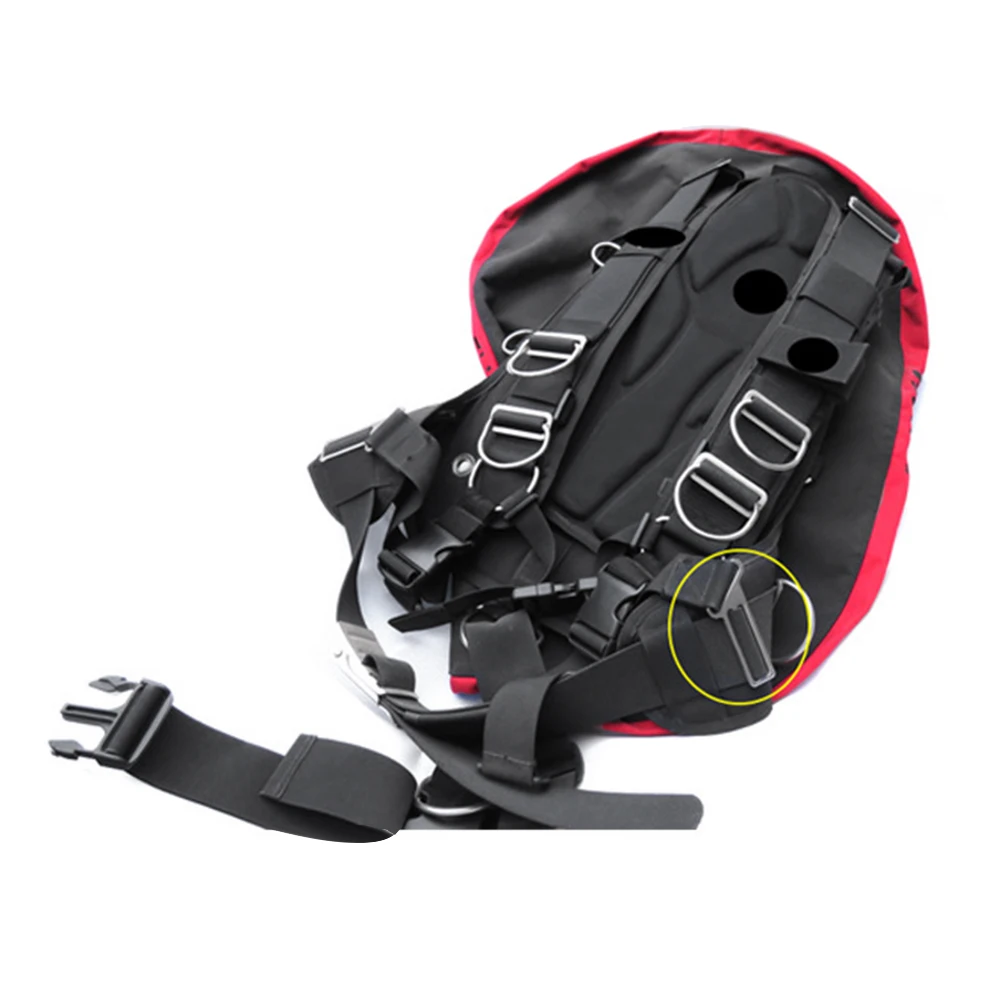 Correa de correas de montaje lateral para buceo de acero inoxidable, se adapta a correas de 5cm, accesorios BCD duraderos, estilo 4