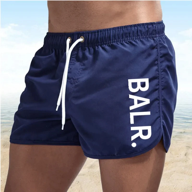 BALR-Men's Quick-Dry Swimwear, Beach Shorts, Swim Shorts, Sports Wear, Summer Clothing, Trendy Brand, 9 Colors, 2024