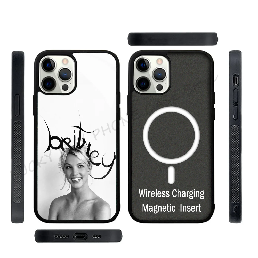 Singer Phone Case Strong Magnetic For IPhone 15 14 13 Pro Max 11 12 Mini B-Britney Spears For Magsafe