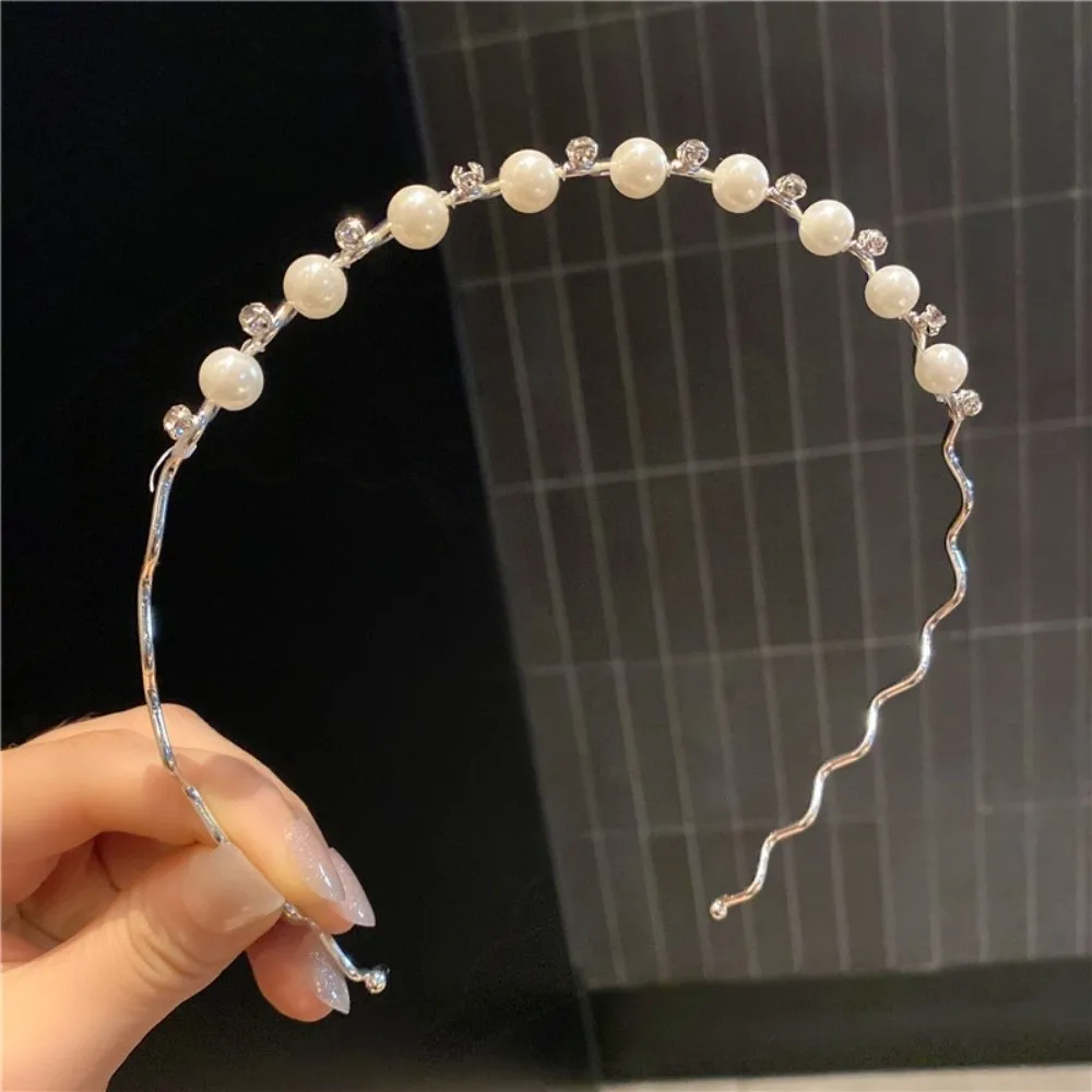 Ikat Rambut Mutiara Fashion Ikat Kepala Elegan Manis Aksesori Rambut Simpai Rambut Sederhana