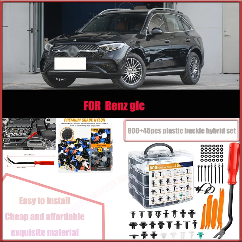 

For Benz glc Ford Audi BMW Toyota Car Plastic Retainer Clips Kit 800+45pcs Auto Fender Push Pin Car Fastener Clip Mixed Set