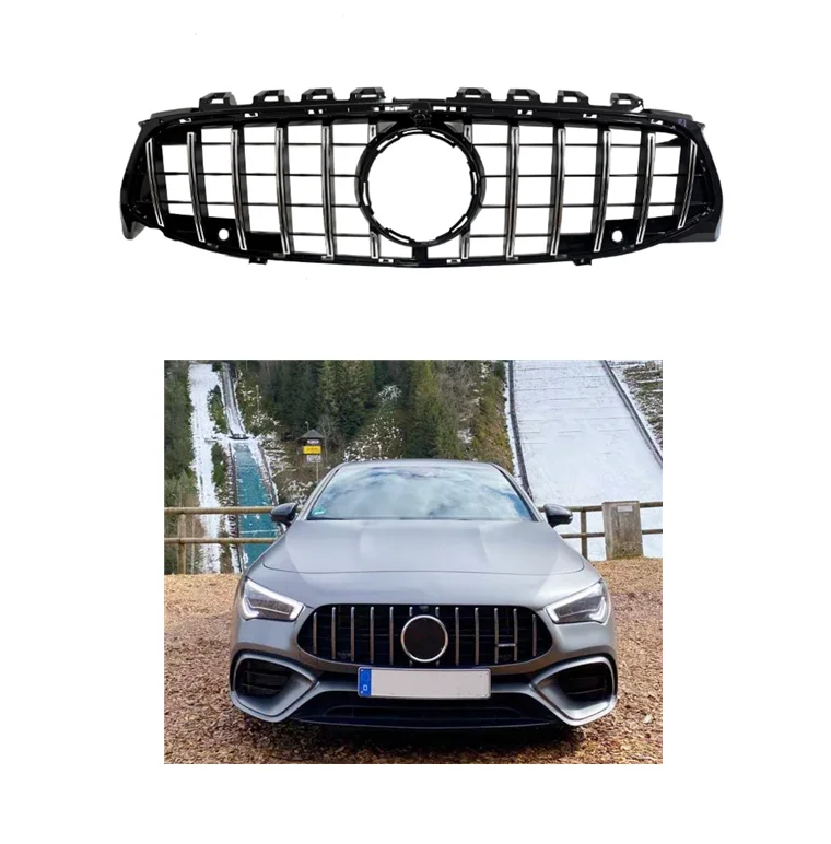 New Arrival  CLA45 Style Front Grille For 2020-2021 Mercedes Benz W118 CLA Upgrade GTR Hood Grille