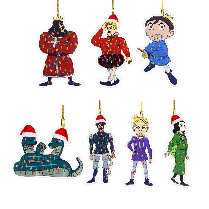 Christmas Tree Decorations King Knight Hangings Christmas Tree Decoration Pendants Acrylic Creative Cute King Knight Design Car