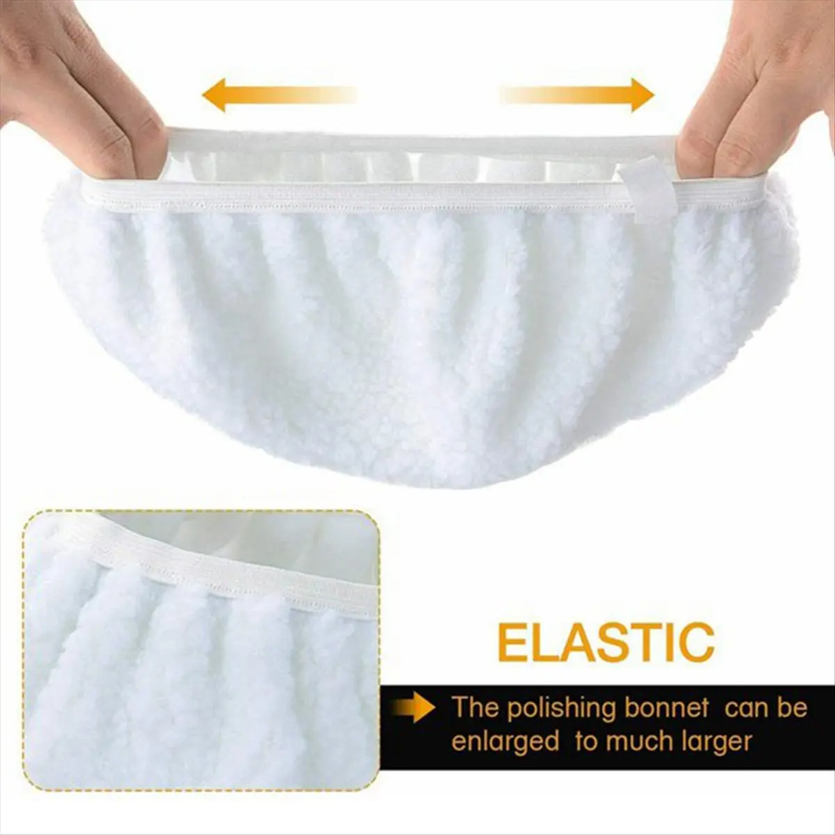 Compatible 20 Pcs 10 INCH Bonnet Polisher Polish Pad Polishing Buffling Car Buffer Waxer