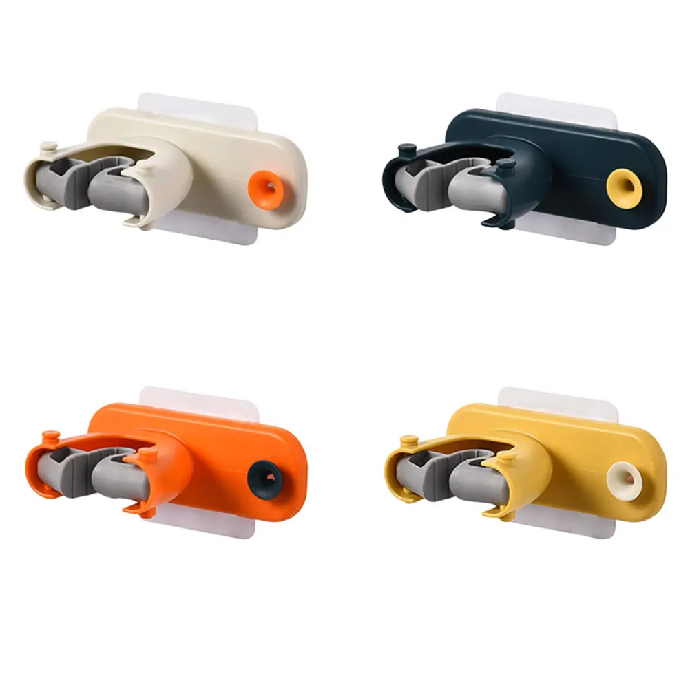 

4Pcs Mop Storage Buckles No Drilling Wall Holder Strong Adhesive Broom Organizer Space Saving Self-Adhesive Mop Holder