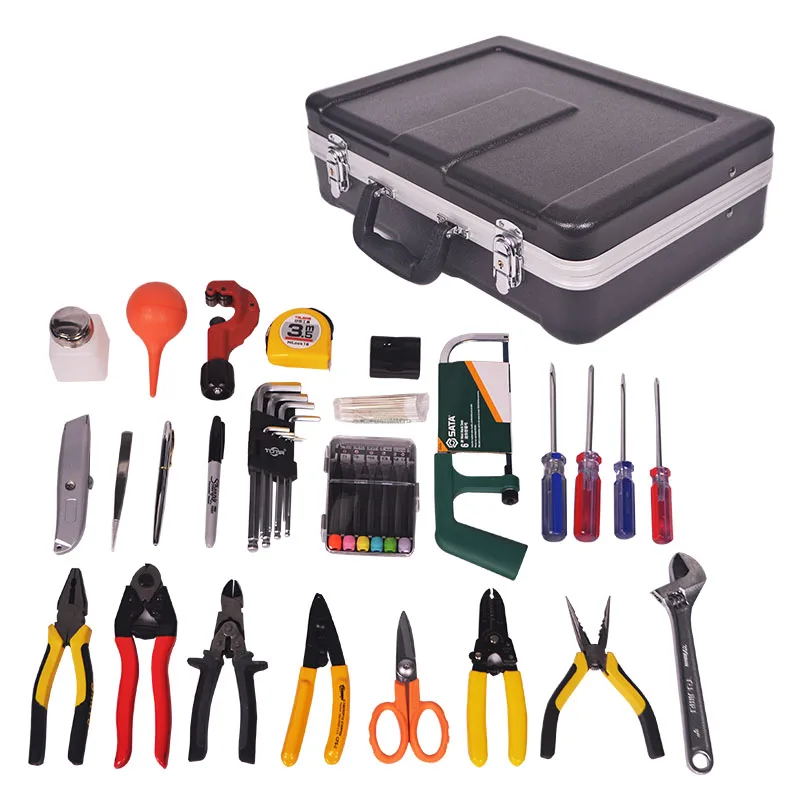 

Fiber Optic Cable Slitter and Cutter Network Tool Box Stripper Set Termination Tool Kit