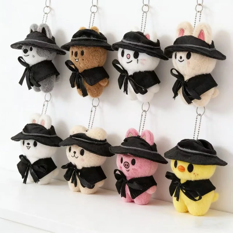 

SKZOO Stray Children's Pilot Series Hat Cloak Plush Toy Keychain Animal Cartoon Doll Backpack Pendant Children's Festival Gift