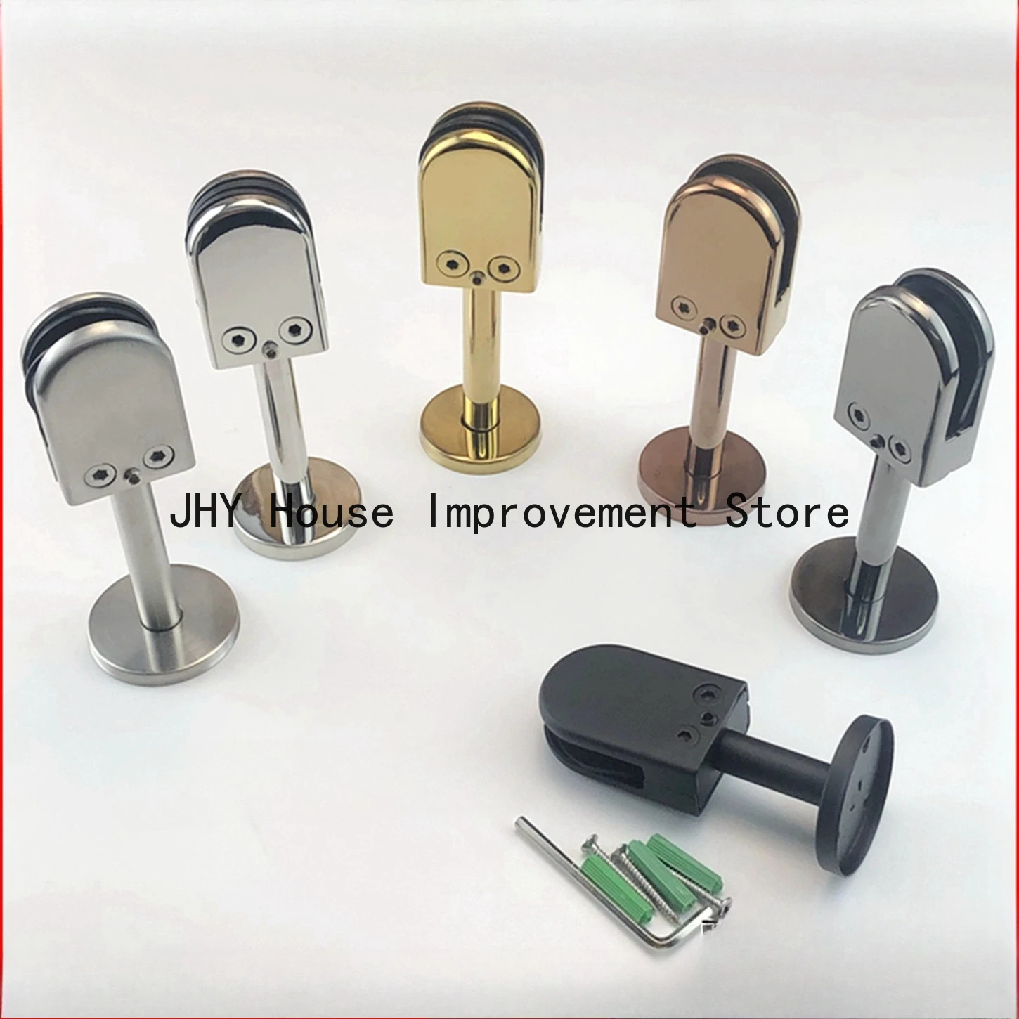 

Stainless Steel Screen Partition Hole-Free Glass Support Foot Bracket Clamp Fixed Ground Clamp DG5030-1 for Home And Office