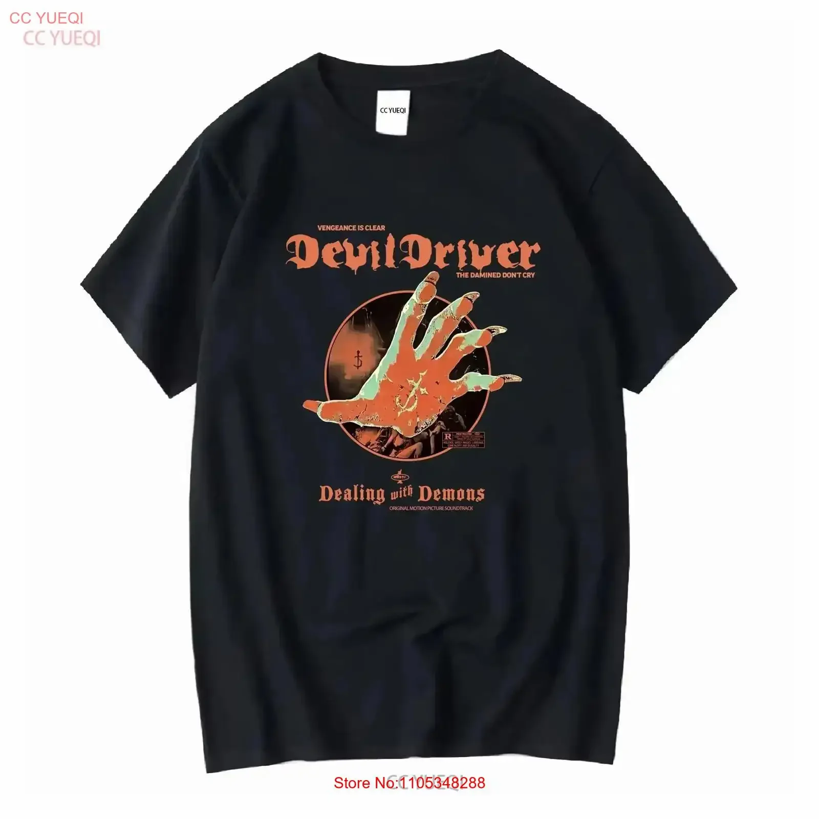 Devildriver Dealing With Demons Metal Band T Shirt Size L Pre Owned vintage Washed fashion Versatile Soft streetwear Stylish