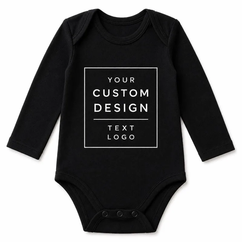 Personalized Baby Bodysuit Long Sleeve, Custom Name Onesie Romper Set with Headband Socks, Newborn Boy Girl Outfit, Baby Shower