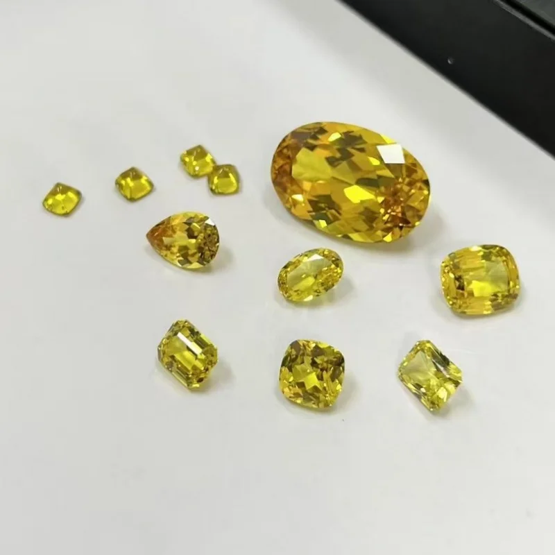 

Wuzhou Caibao Laboratory-Cultivated Yellow Sapphire High-Quality Artificial Yellow Sapphire Loose Gemstone Wholesale