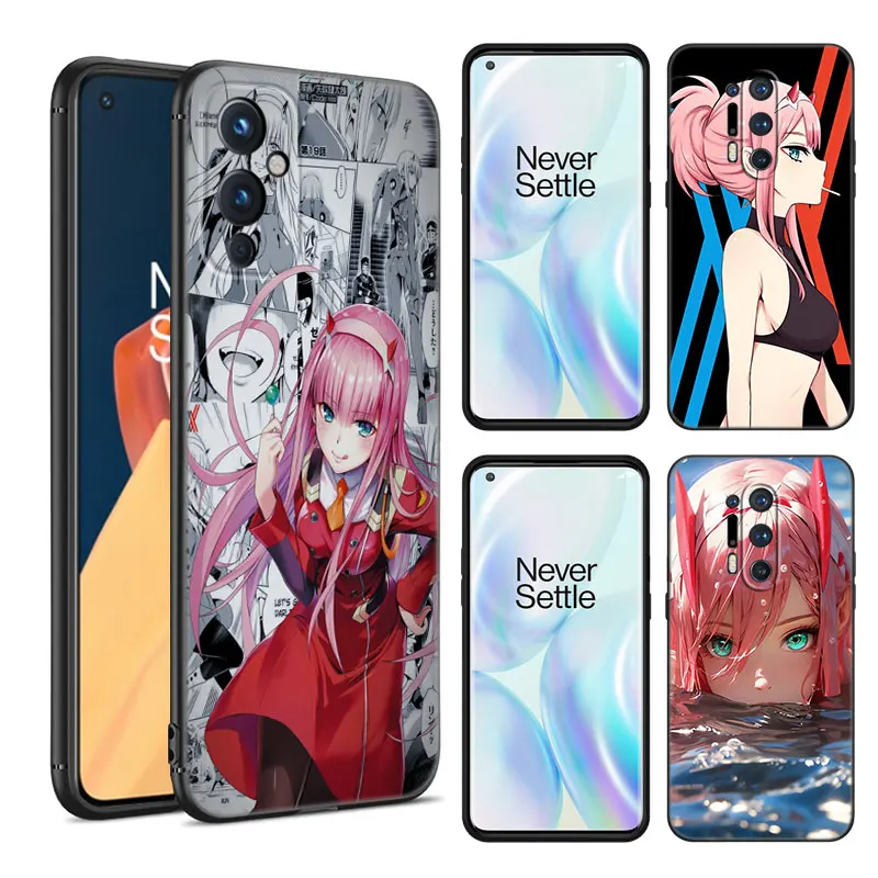 Darling In The Franxx Black Silicone Phone Case For OnePlus 9R 10R 11R 12R ACE 2 Pro 2V 3V Nord CE 2 3 Lite 4 N10 N20 N30 SE 5G