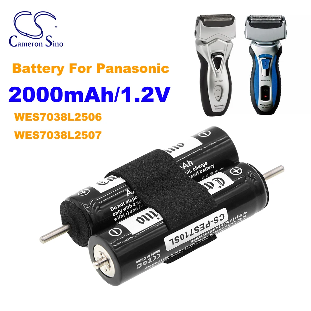 WES7038L2506 Shaver 2000mAh Battery Panasonic for ES7101 ES7102 ES7109 ES6002 ES6003 ES7036 ES7038 ES7043 ES7056 ES7058 ERCA35