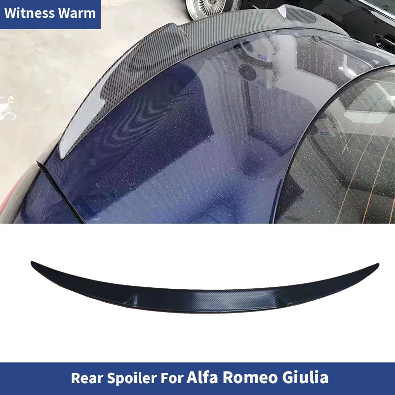 For Alfa Romeo Giulia Carbon Fiber Car Rear Wings Trunk Lip Spoiler 2016-2021