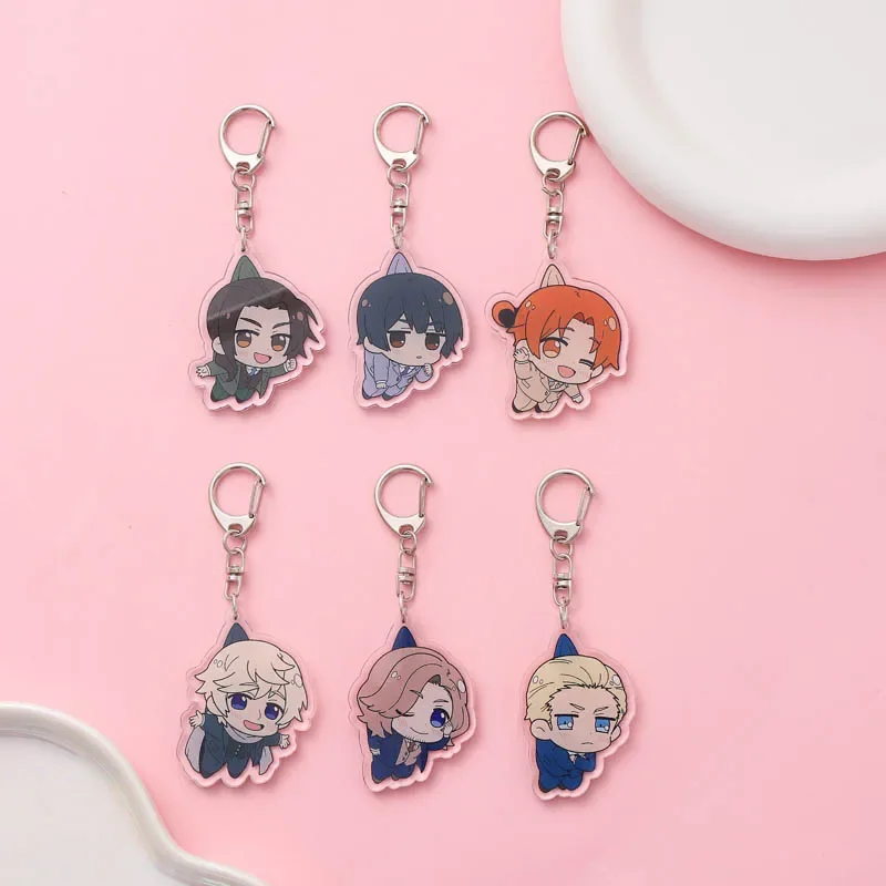 Anime Axis Powers Hetalia Acrylic keychain accessaries Cartoon Funny Bag Pendant Cute Charm Car Keyring Friends Fans Gifts