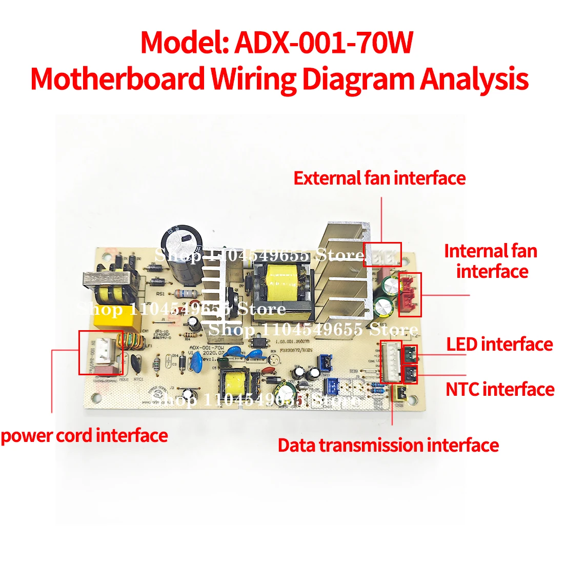 

ADX-001-70W 110-220V Wine Cooler Power Supply Board Circuit Boards Motherboards Accessories Cigar Cooler Circuit Boards