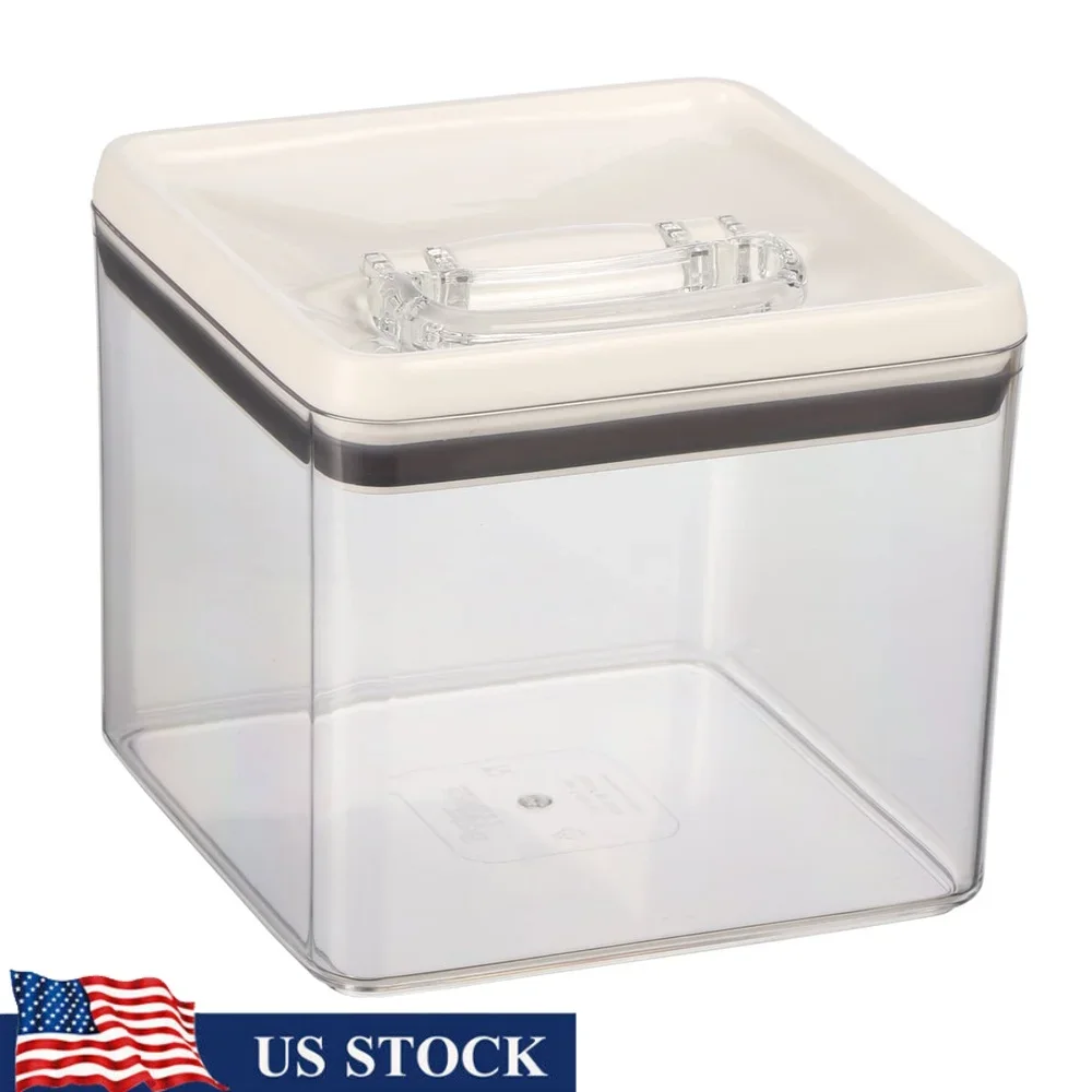 

Clear 19.7 Cup Flip-Tite Food Storage Container Stackable Canister Easy Open Lid BPA Free Dry Goods Safe