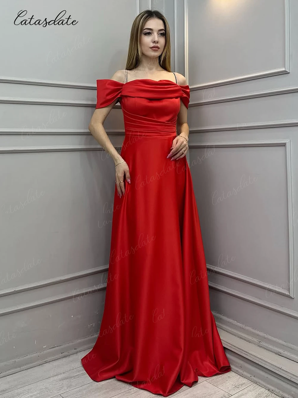 

Catasdate Off Shoulder Dresses for Special Events Elegant Party Dresses Woman Formal Guest Customized Wedding Dress vestidos