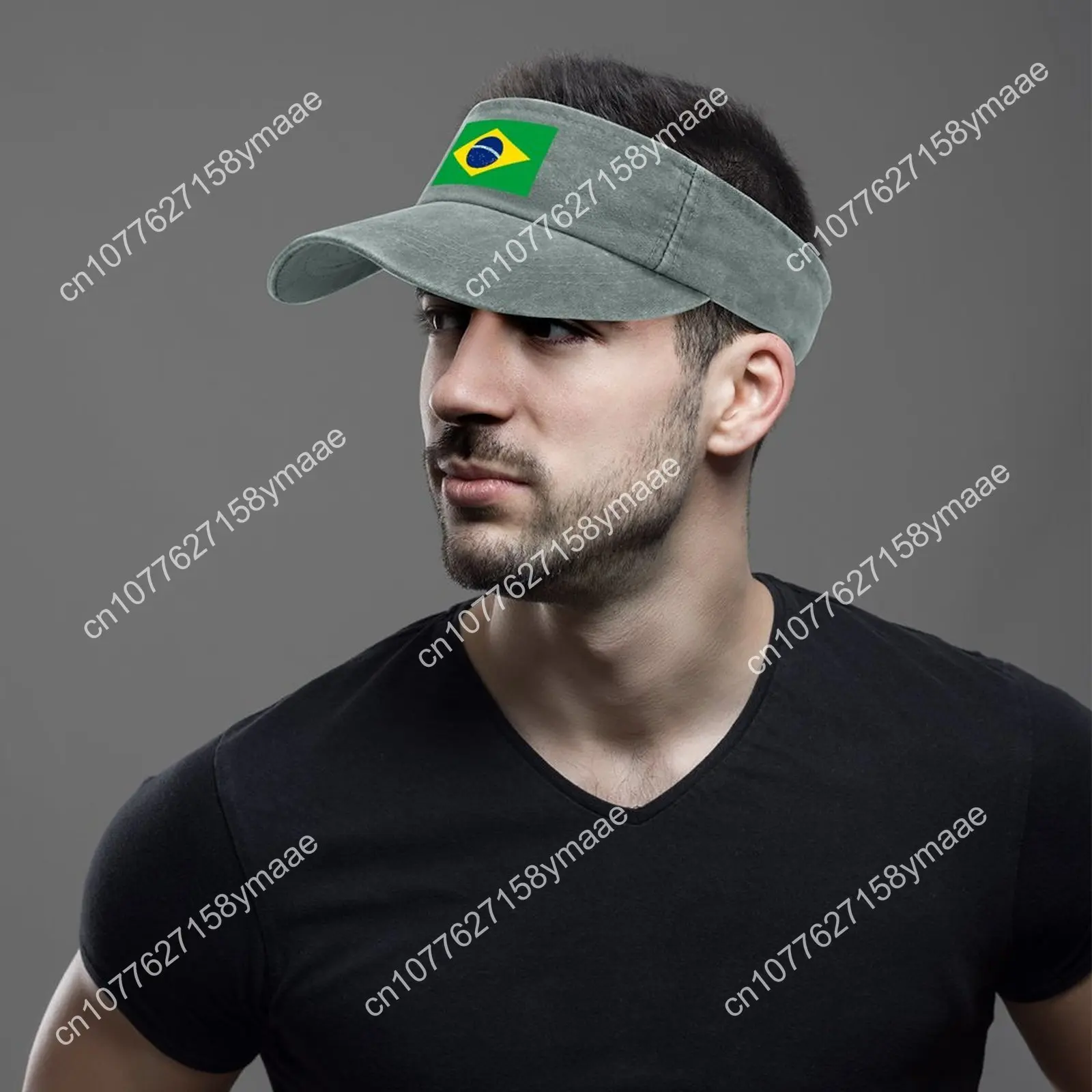 Brazil Flag Sun Visor Leaky Top Cowboy Hats Mens Womens Customize DIY Cap Sports Baseball Tennis Golf Caps Empty Open Top Hat