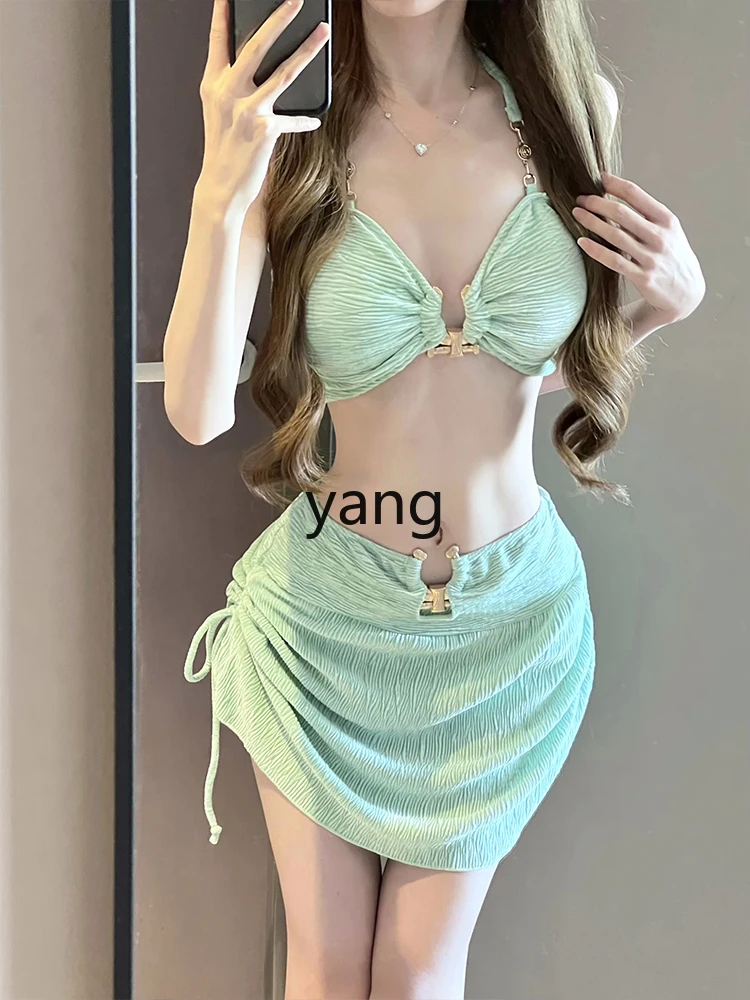 LMM split three-piece small chest high-end seaside vacation hot spring