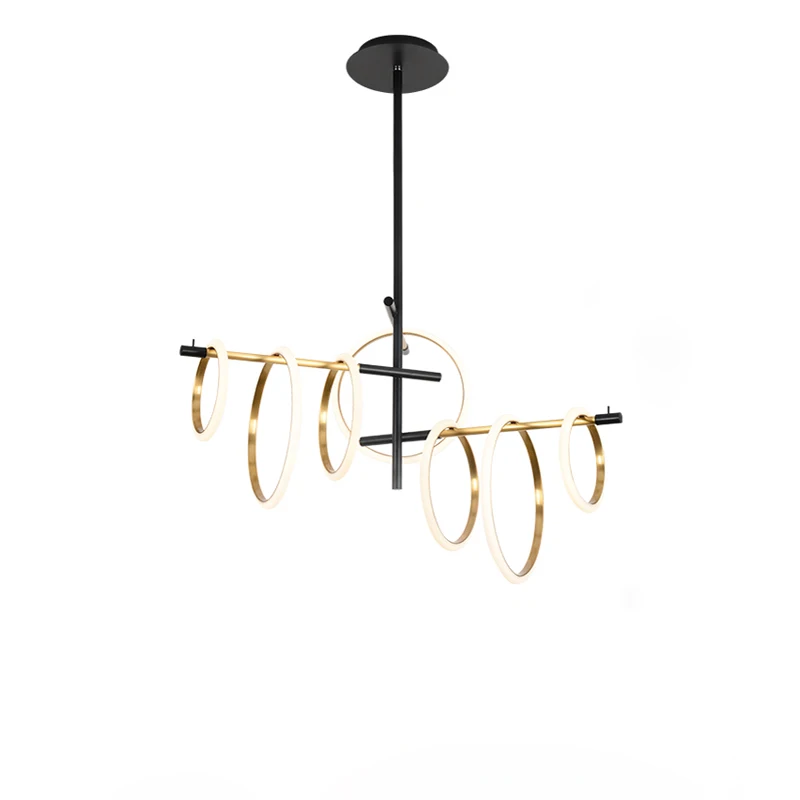 

Dimmable LED Postmodern Golden Black White Designer Chandelier Lighting Lamparas De Techo Suspension Luminaire Lampen For Foyer