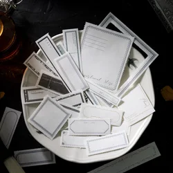 Yoofun 30pcs/pack Simple Border Gear Line Memo Pad Material Paper Creative DIY Journal Decor Stationery Tearable Notes