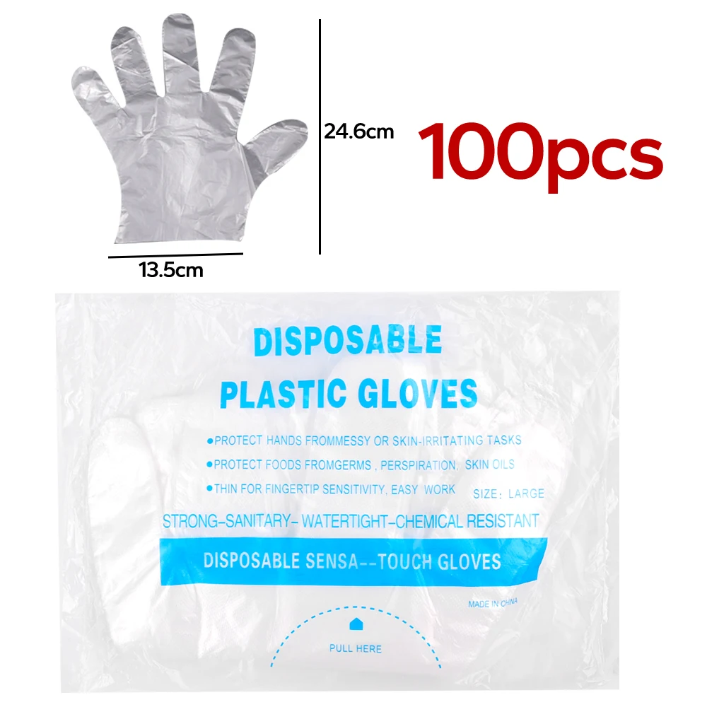 200 X GUANTI MONOUSO IN POLITENE PE BLU PREMIUM Plastica Sicura - Foto 4