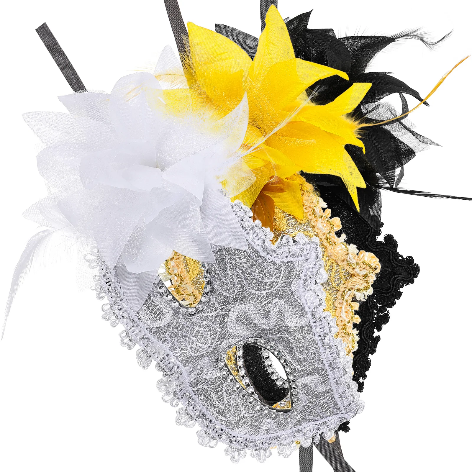 

3pcs Masquerade Realistic Face Masks Lace Plastic Half Face Mask for Women Men Halloween Party Accessories Cosplay Costume