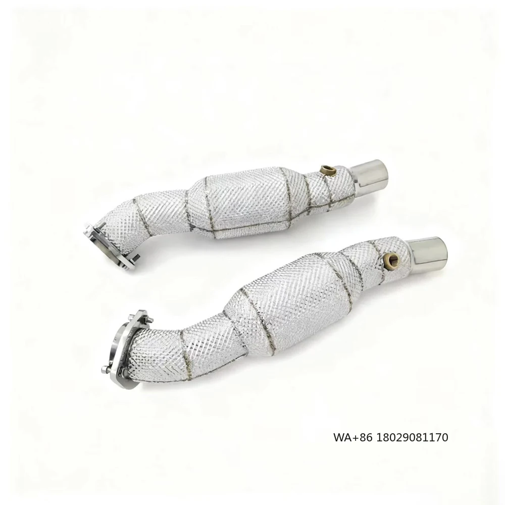 أنبوب عادم أنبوب سفلي من الفولاذ المقاوم للصدأ لـ F430 4.3 2005-2009 Catless لـ Errari F430 #4